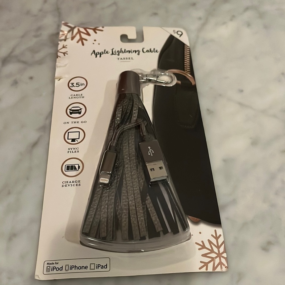 Lightning Cable Tassel - NWT